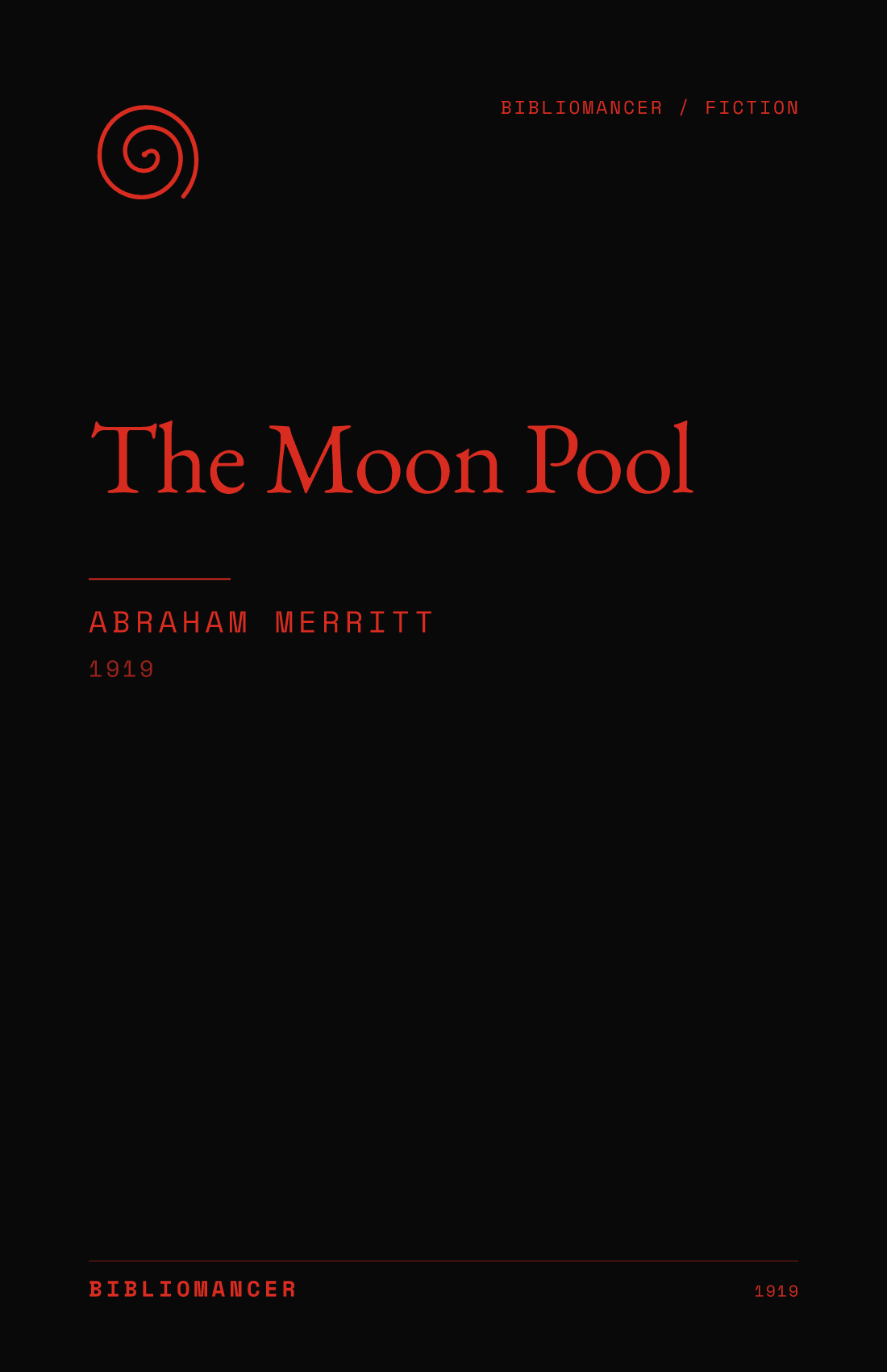 The Moon Pool by Abraham Merritt — Bibliomancer edition cover