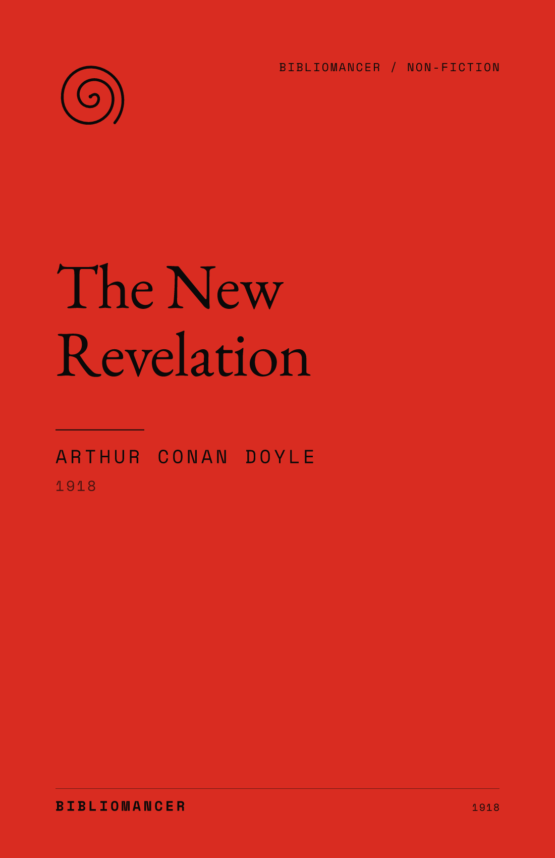 The New Revelation by Arthur Conan Doyle — Bibliomancer edition cover