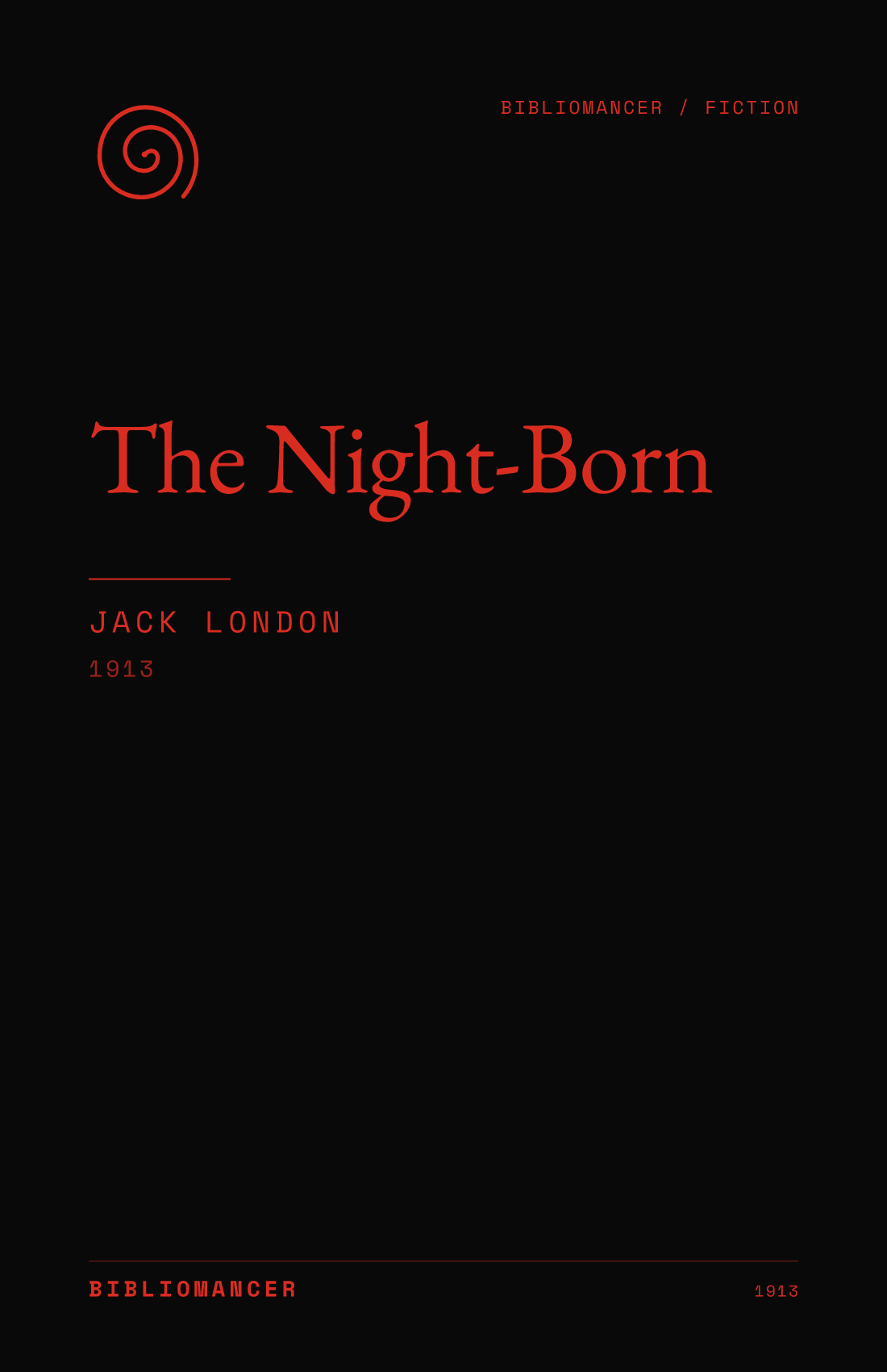 The Night-Born by Jack London — Bibliomancer edition cover