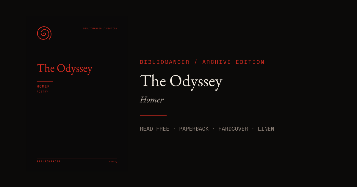 The Odyssey by Homer, Samuel Butler — Bibliomancer edition cover