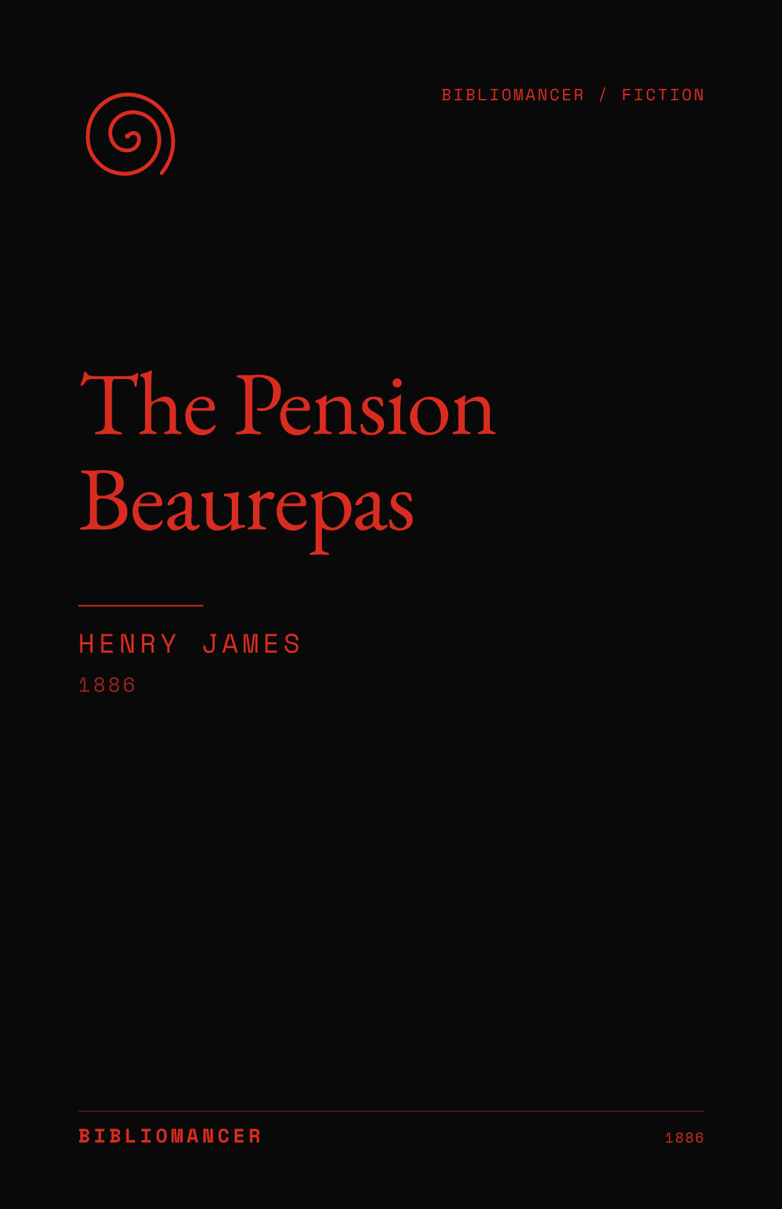 The Pension Beaurepas by Henry James — Bibliomancer edition cover