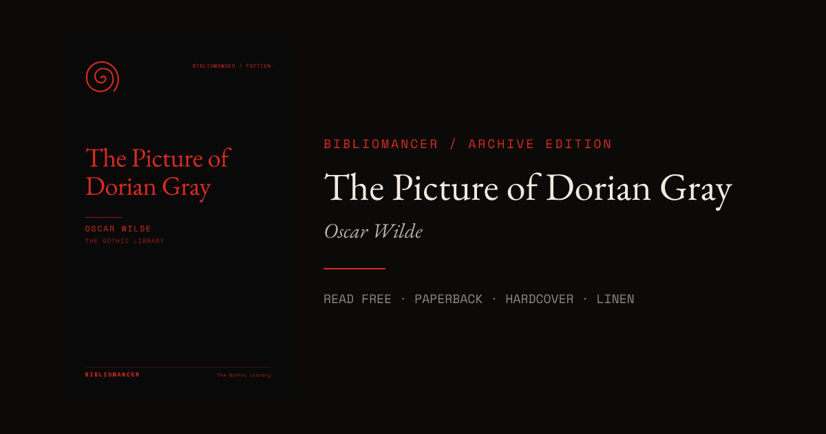 The Picture of Dorian Gray by Oscar Wilde — Bibliomancer edition cover