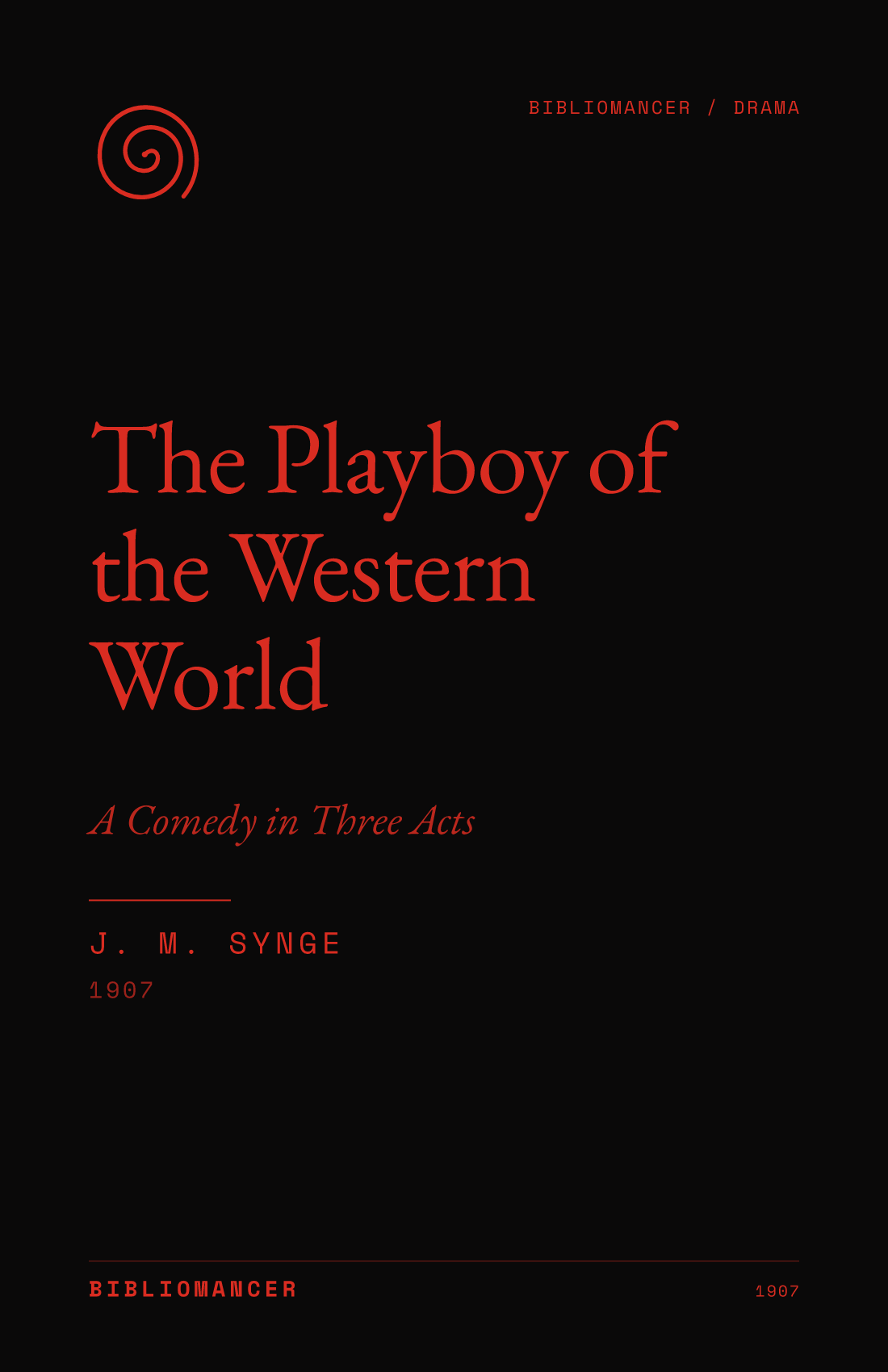 The Playboy of the Western World by J. M. Synge — Bibliomancer edition cover