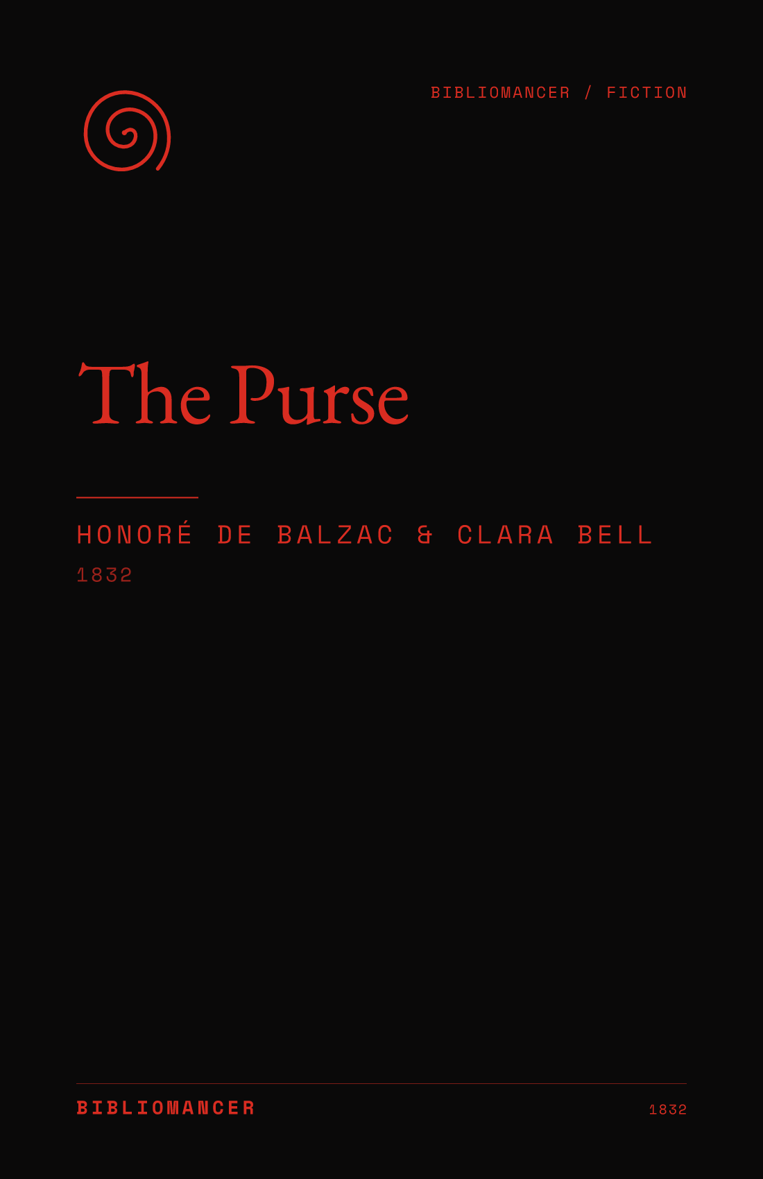 The Purse by Honoré de Balzac — Bibliomancer edition cover
