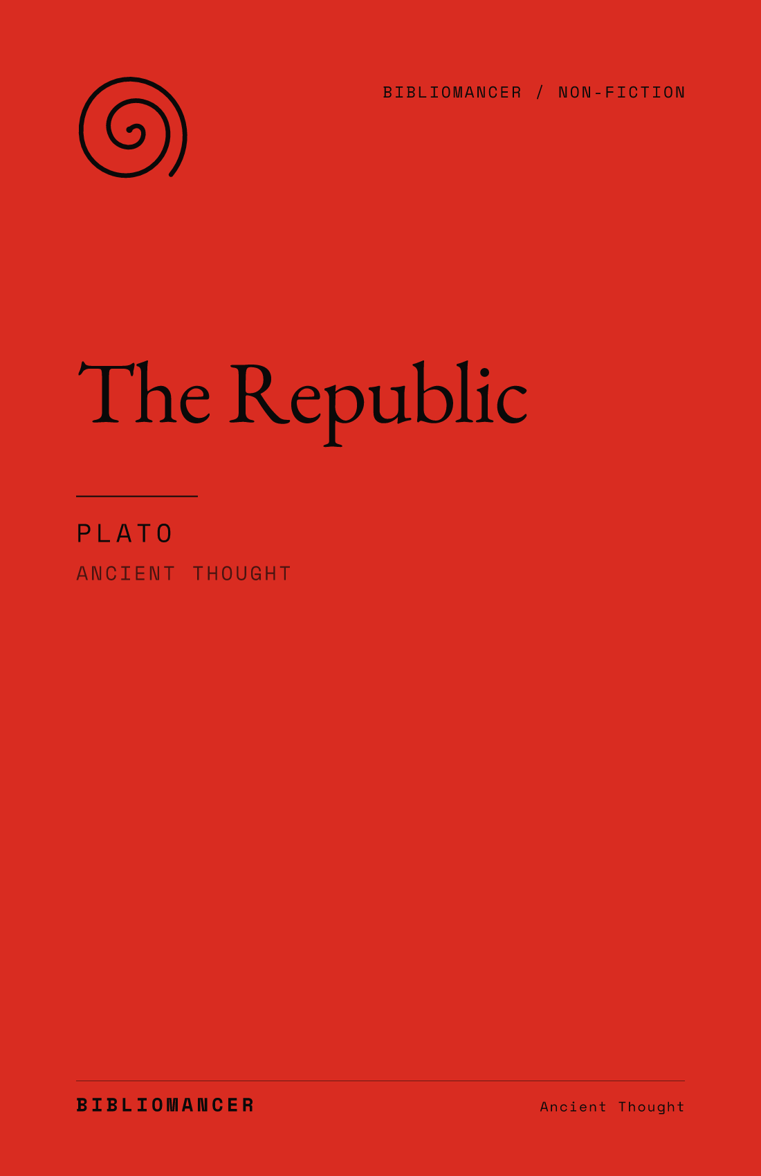 The Republic by Plato — Bibliomancer edition cover