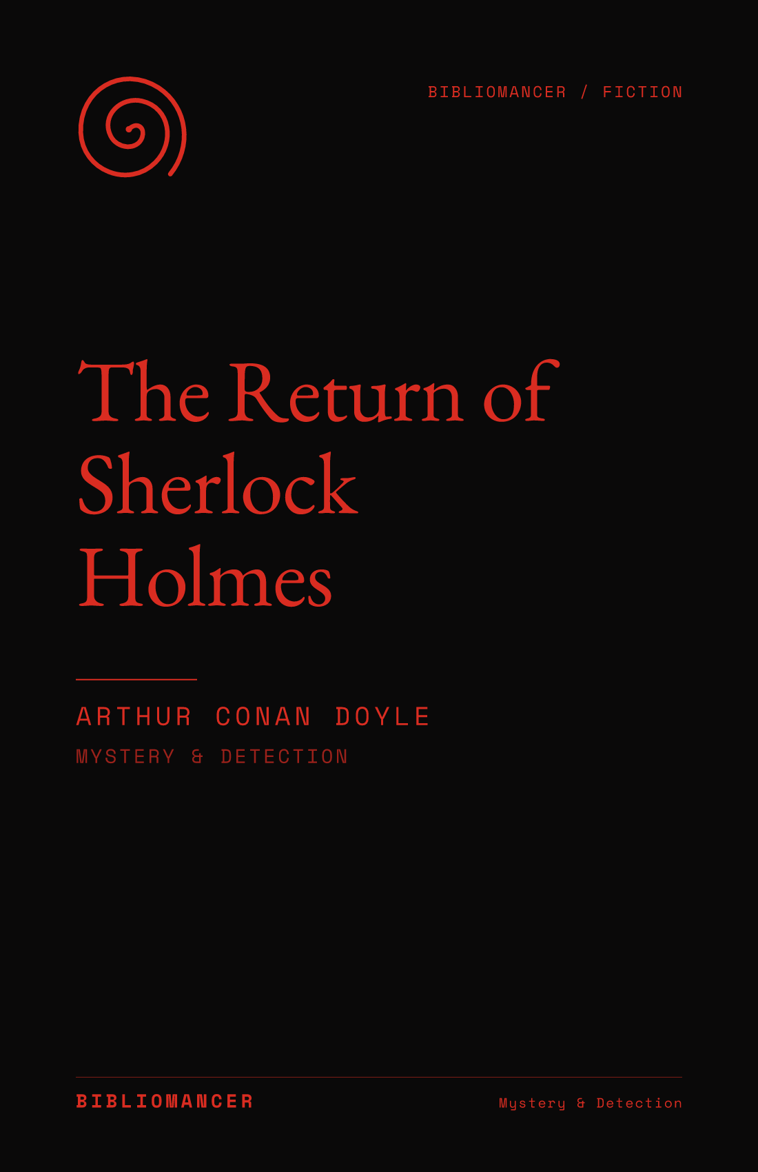 The Return of Sherlock Holmes by Arthur Conan Doyle — Bibliomancer edition cover
