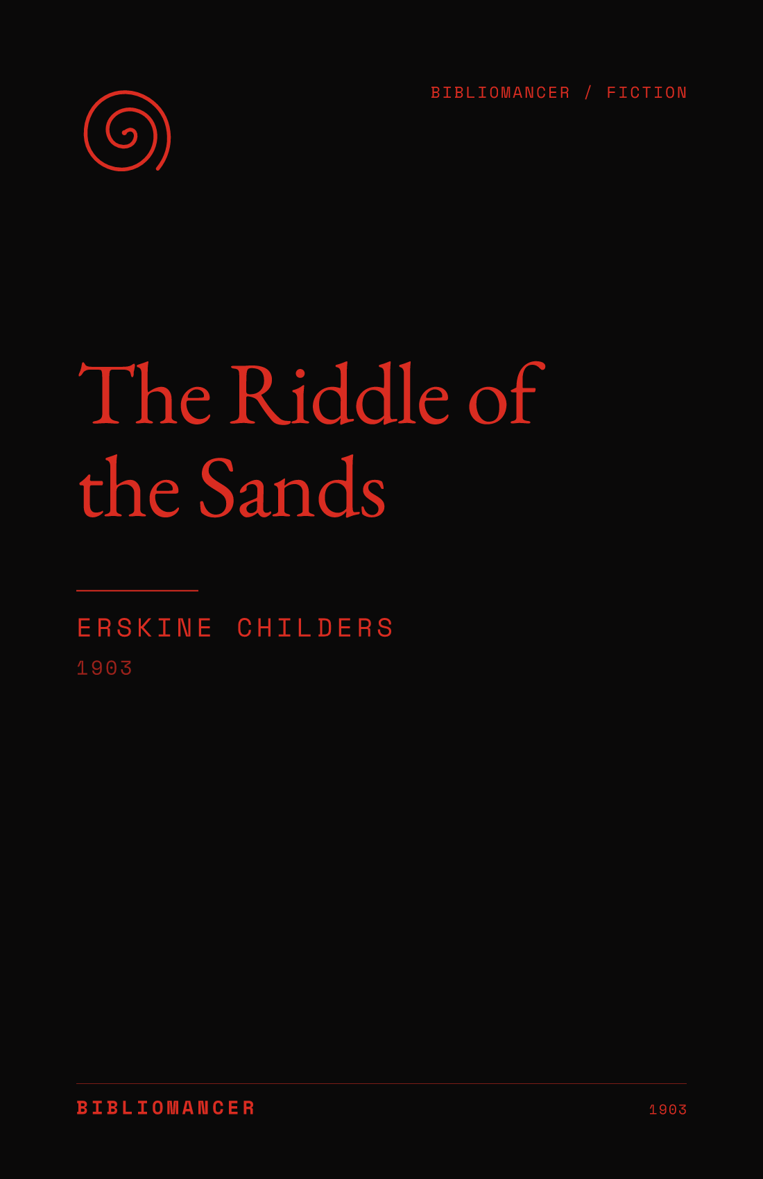 The Riddle of the Sands by Erskine Childers — Bibliomancer edition cover