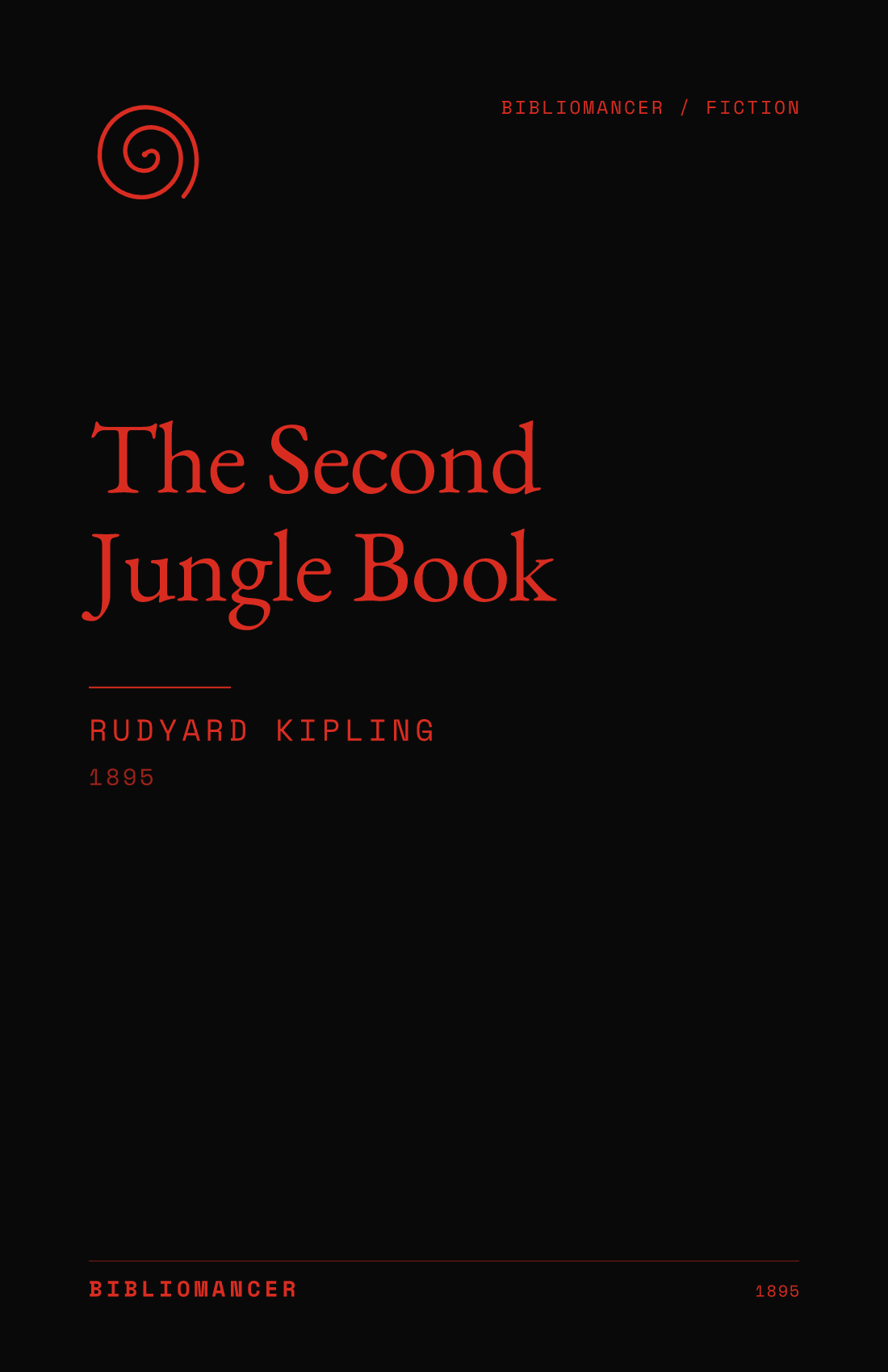 The Second Jungle Book by Rudyard Kipling — Bibliomancer edition cover