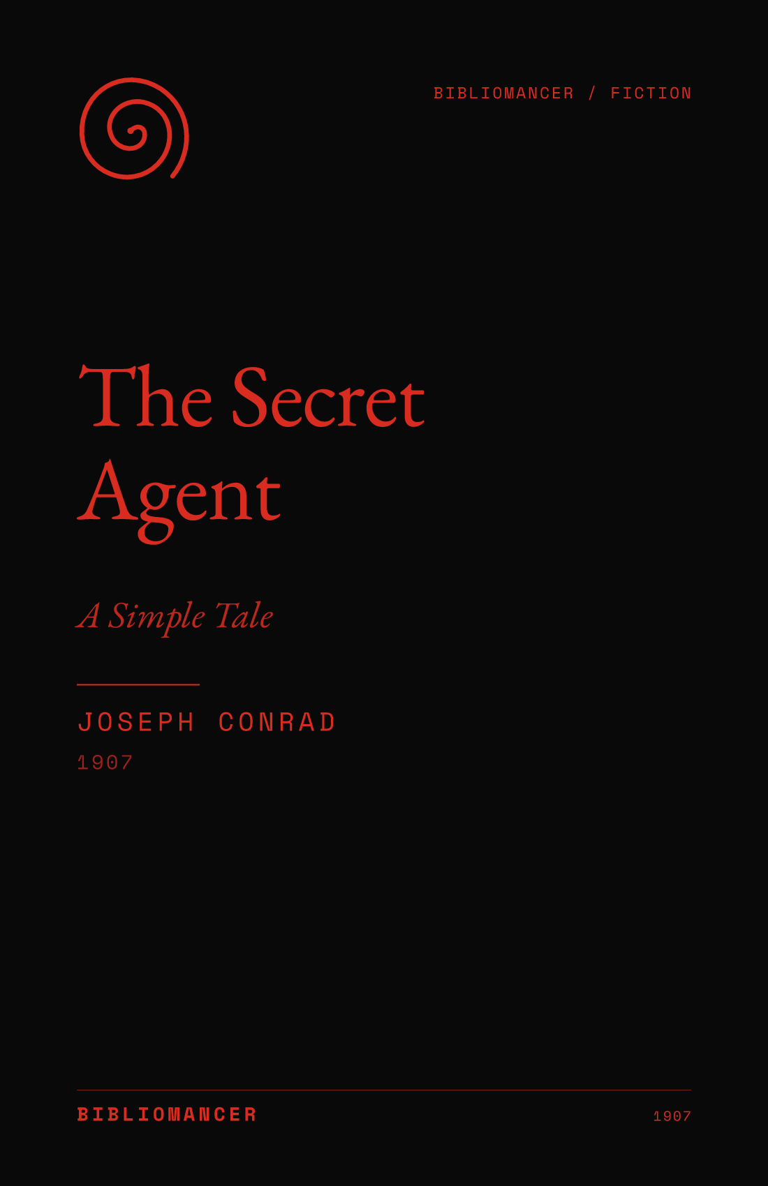 The Secret Agent by Joseph Conrad — Bibliomancer edition cover