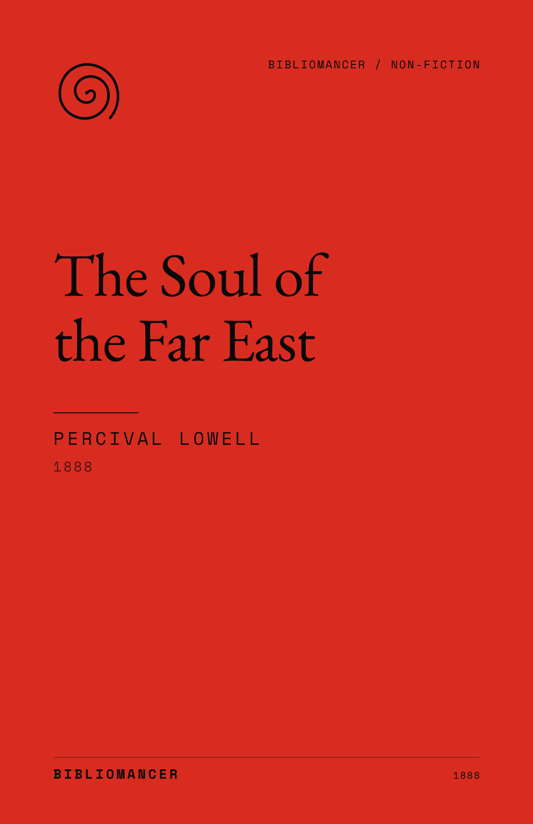 The Soul of the Far East by Percival Lowell — Bibliomancer edition cover