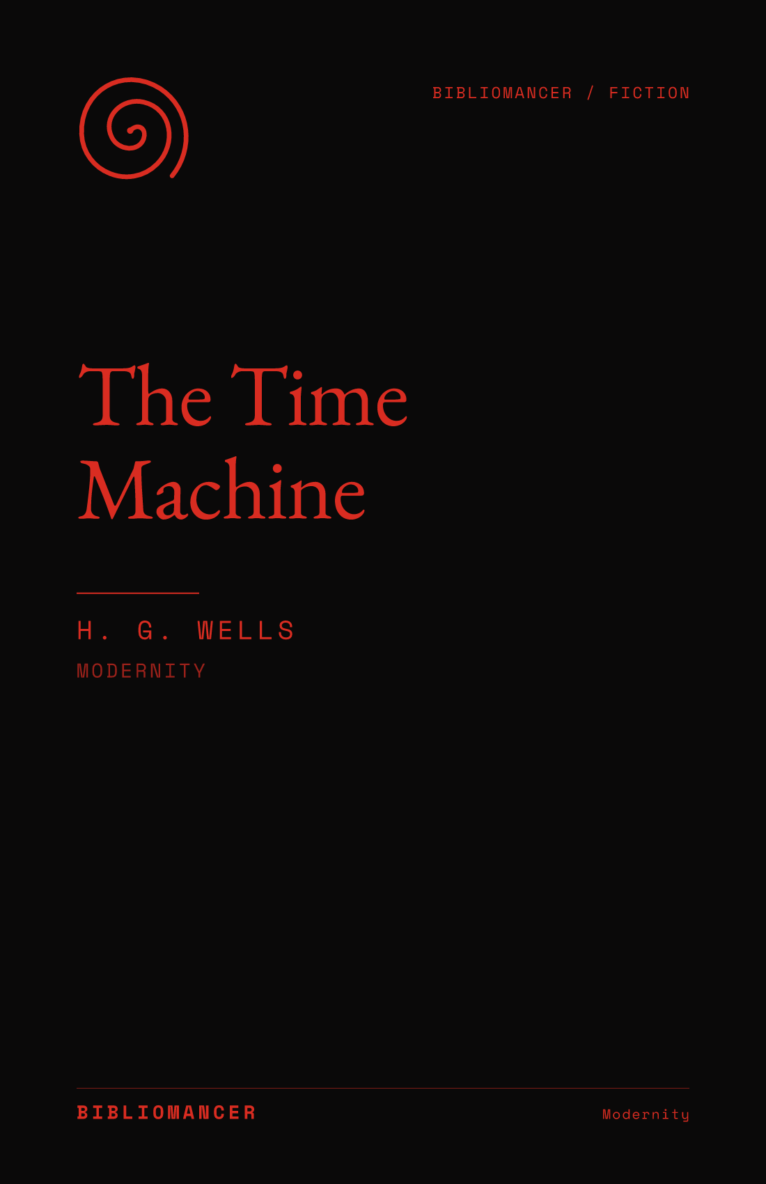The Time Machine by H. G. Wells — Bibliomancer edition cover