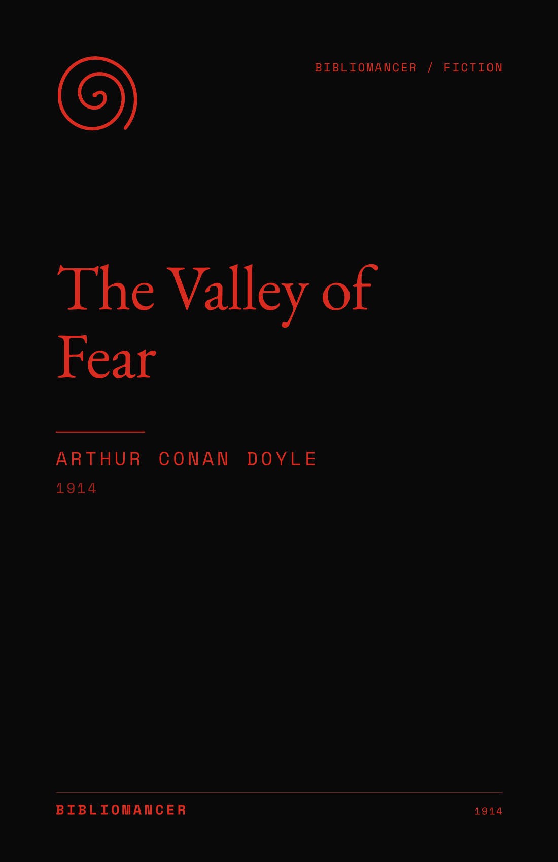 The Valley of Fear by Arthur Conan Doyle — Bibliomancer edition cover