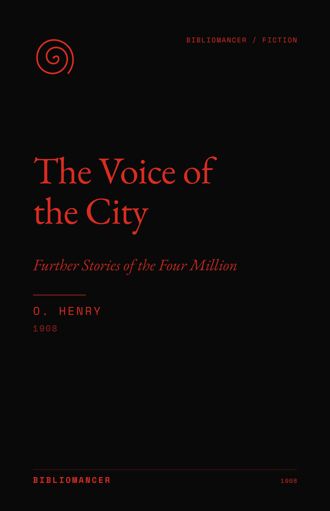 The Voice of the City by O. Henry — Bibliomancer edition cover