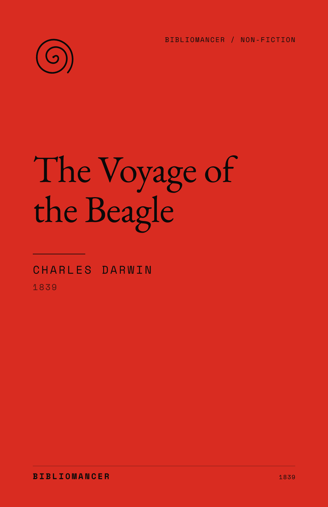 The Voyage of the Beagle by Charles Darwin — Bibliomancer edition cover