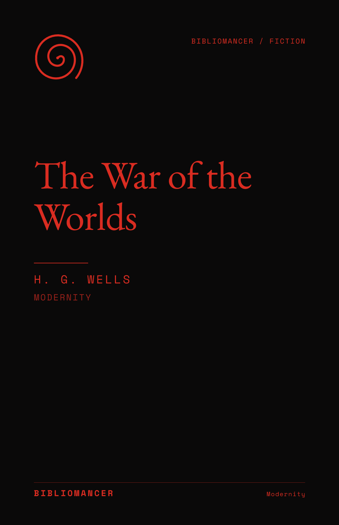 The War of the Worlds by H. G. Wells — Bibliomancer edition cover