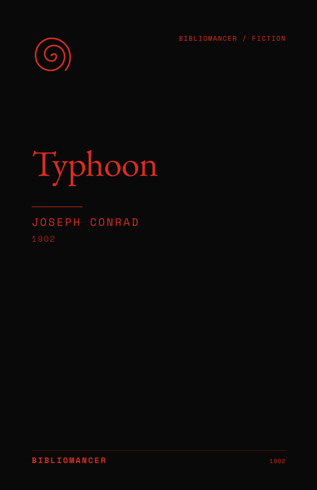Typhoon by Joseph Conrad — Bibliomancer edition cover