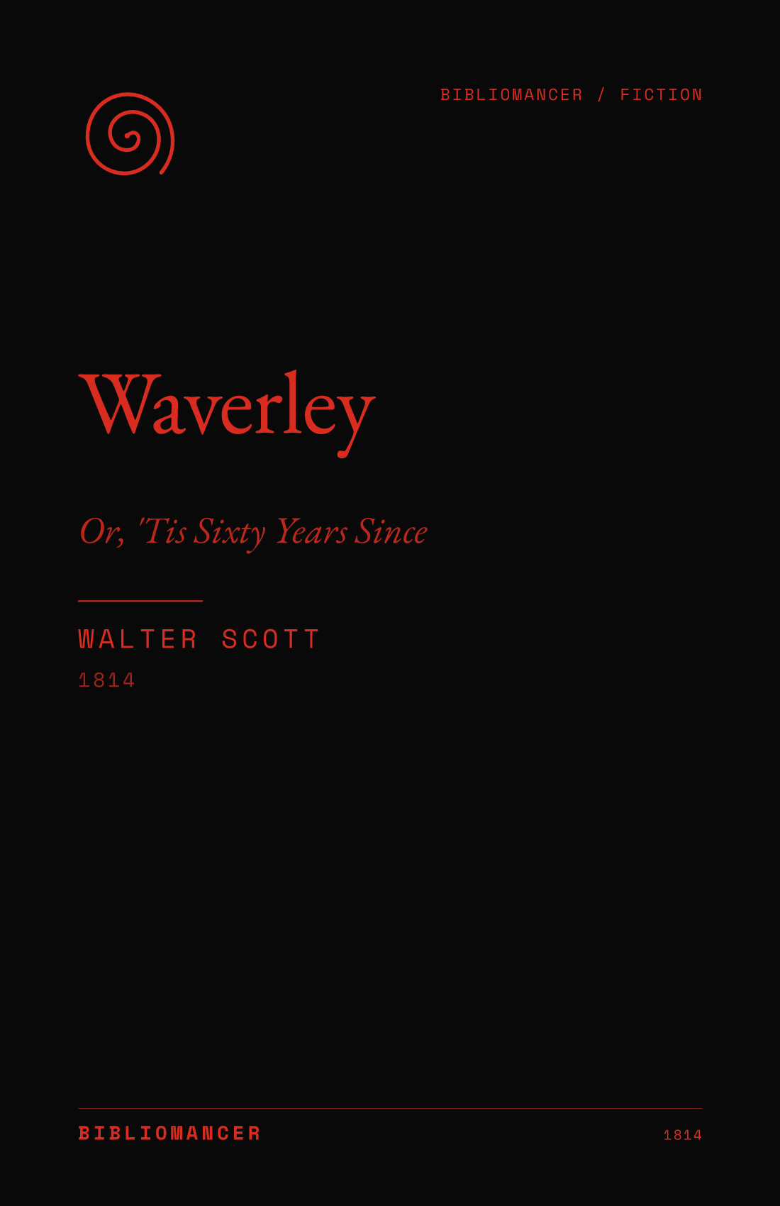 Waverley by Walter Scott — Bibliomancer edition cover