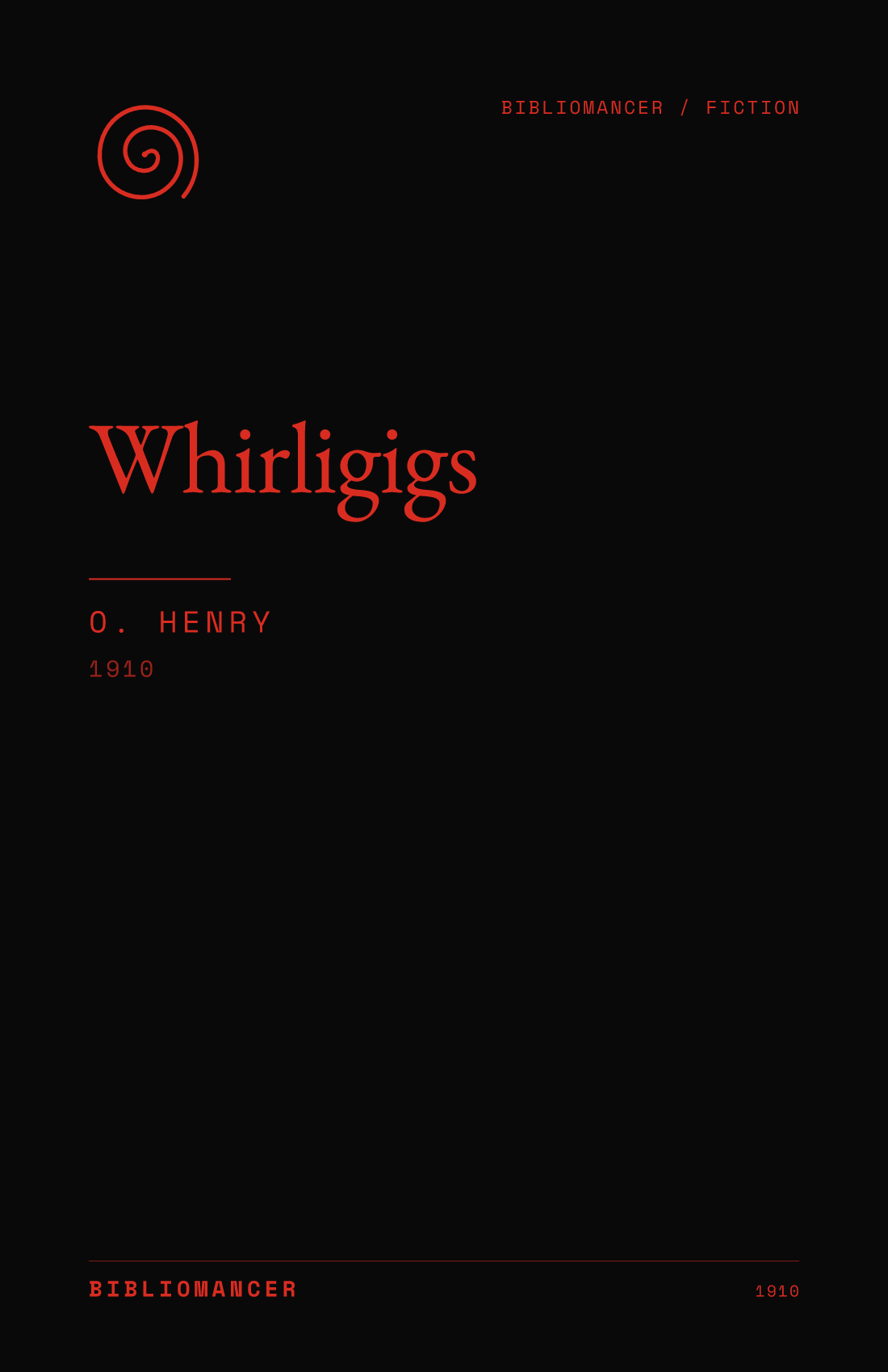 Whirligigs by O. Henry — Bibliomancer edition cover